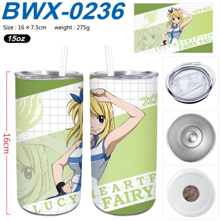 Fairy tail Small straight tube 304 stainless steel insulated cup 16X7.5CM