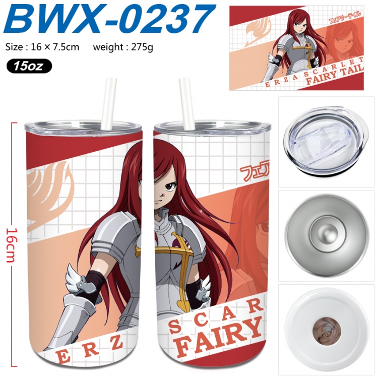 Fairy tail Small straight tube 304 stainless steel insulated cup 16X7.5CM