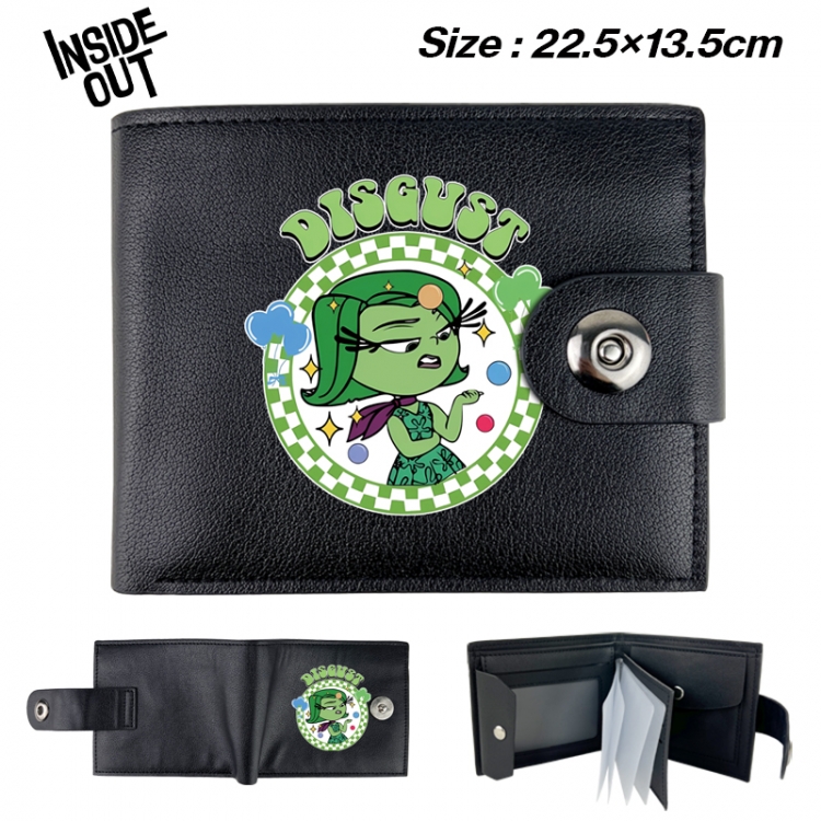 Inside Out Animation snap fastener black pickup bag wallet 22.5X13.5CM