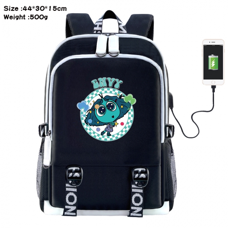 Inside Out Anime Double Zipper Data Backpack 44X30X15CM