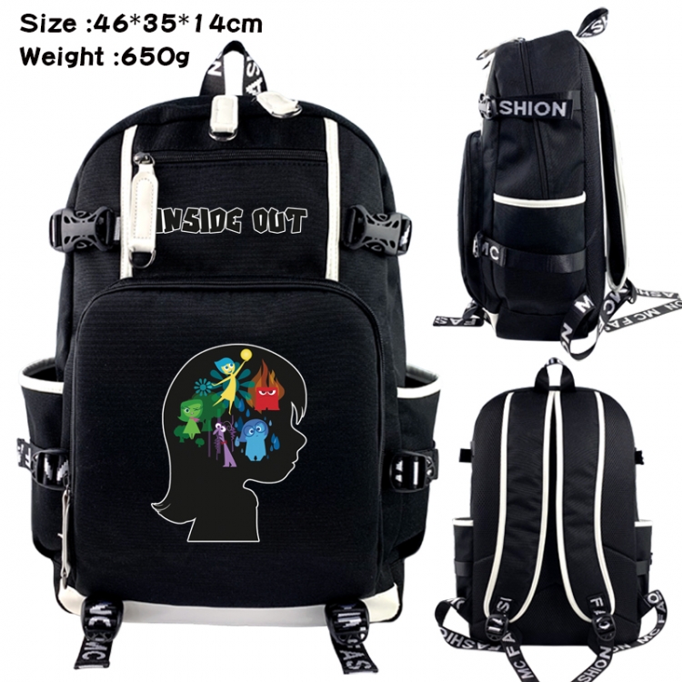 Inside Out Data USB backpack Cartoon printed student backpack 46X35X14CM 650G