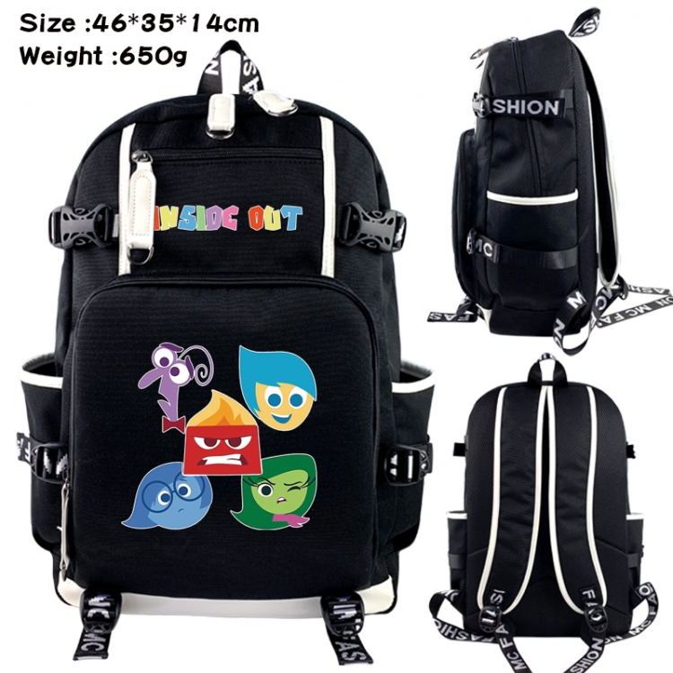 Inside Out Data USB backpack Cartoon printed student backpack 46X35X14CM 650G