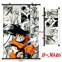 DRAGON BALL Anime Black Plastic Rod Canvas Painting Wall Scroll 60X90CM