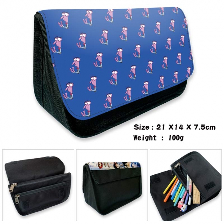 Inside Out Anime Velcro canvas zipper pencil case Pencil Bag 21×14×7.5cm