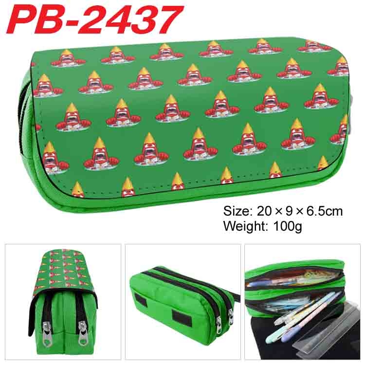 Inside Out Anime double-layer pu leather printing pencil case 20x9x6.5cm