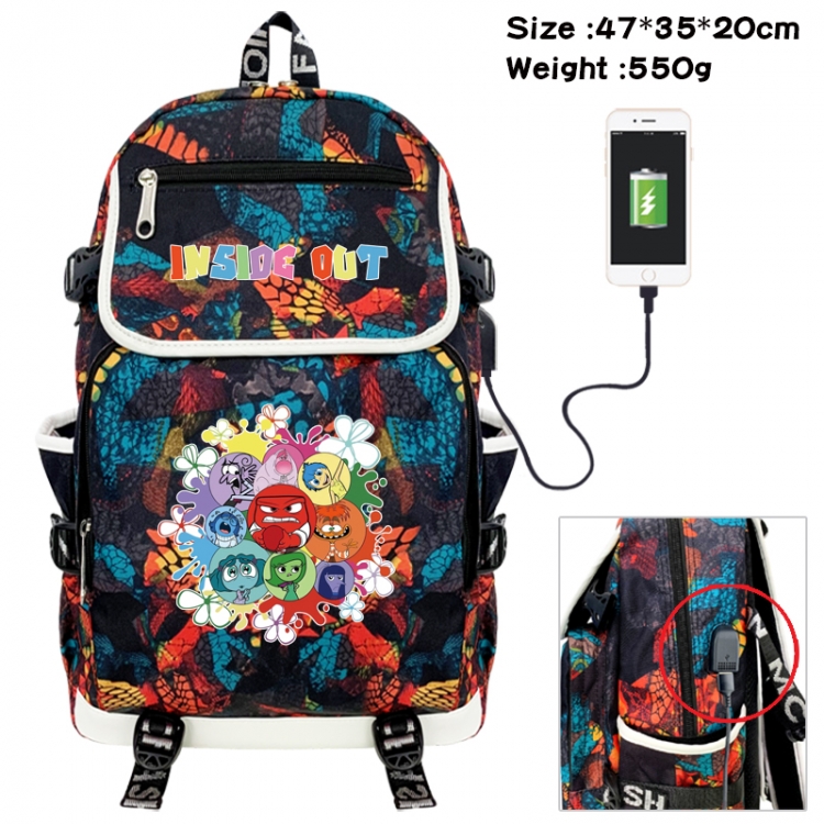 Inside Out Camouflage waterproof sail fabric flip backpack student bag 47X35X20CM 550G