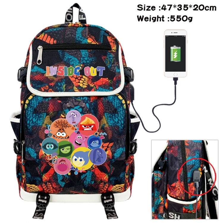 Inside Out Camouflage waterproof sail fabric flip backpack student bag 47X35X20CM 550G