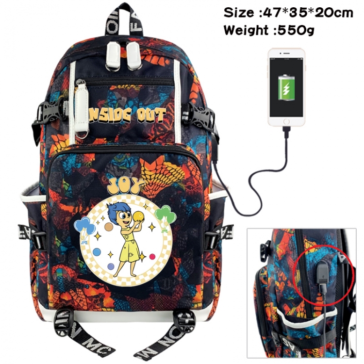 Inside Out Animation camouflage trend data line backpack 47X35X20CM 550G