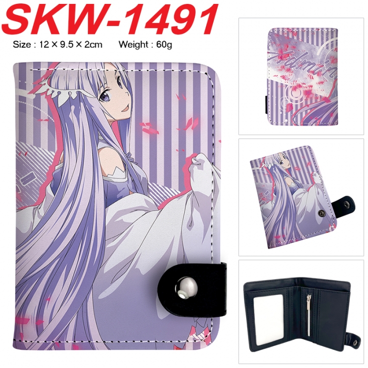 Sword Art Online Anime vertical button folding wallet 12X9.5X2CM 60g SKW-1491