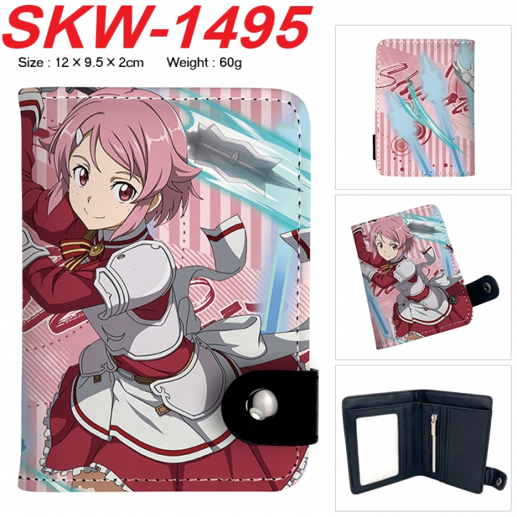 Sword Art Online Anime vertical button folding wallet 12X9.5X2CM 60g SKW-1495