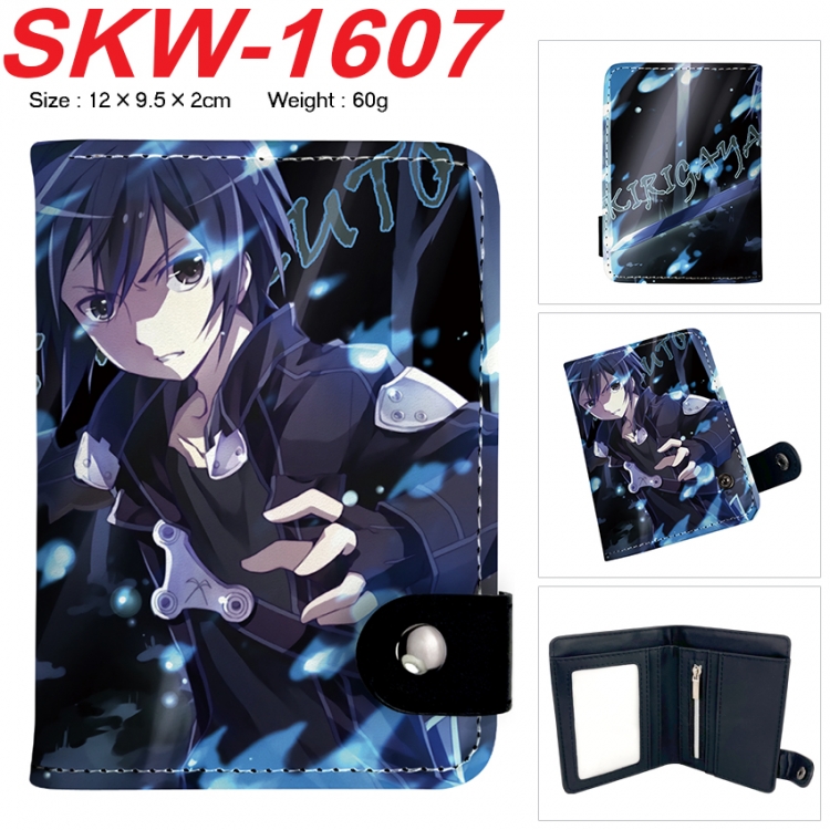 Sword Art Online Anime vertical button folding wallet 12X9.5X2CM 60g SKW-1607