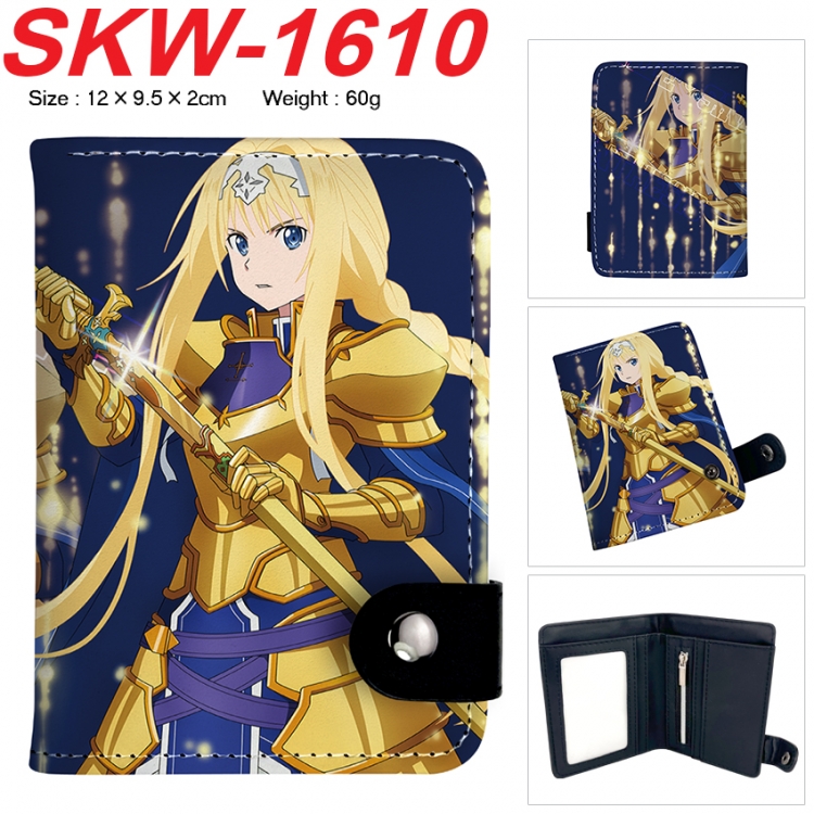 Sword Art Online Anime vertical button folding wallet 12X9.5X2CM 60g SKW-1610