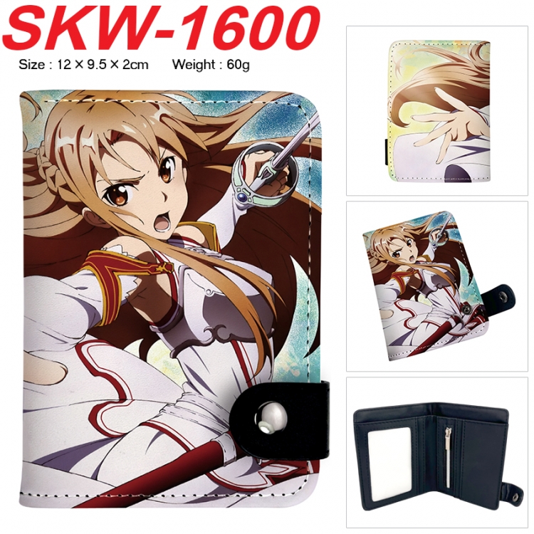 Sword Art Online Anime vertical button folding wallet 12X9.5X2CM 60g SKW-1600