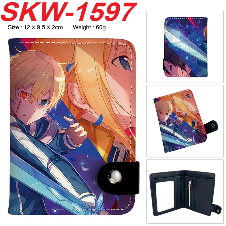 Sword Art Online Anime vertical button folding wallet 12X9.5X2CM 60g SKW-1597