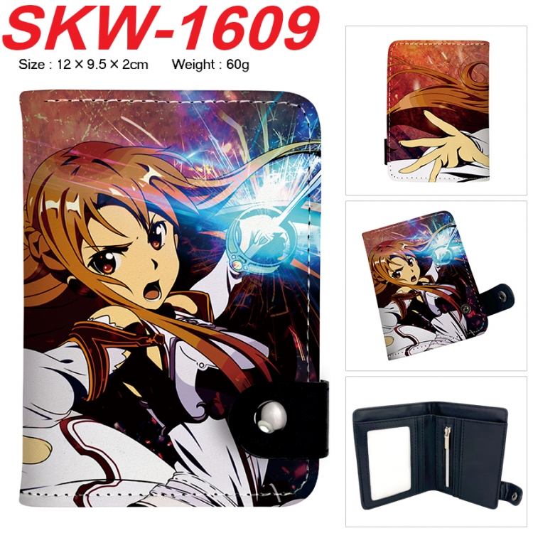 Sword Art Online Anime vertical button folding wallet 12X9.5X2CM 60g SKW-1609