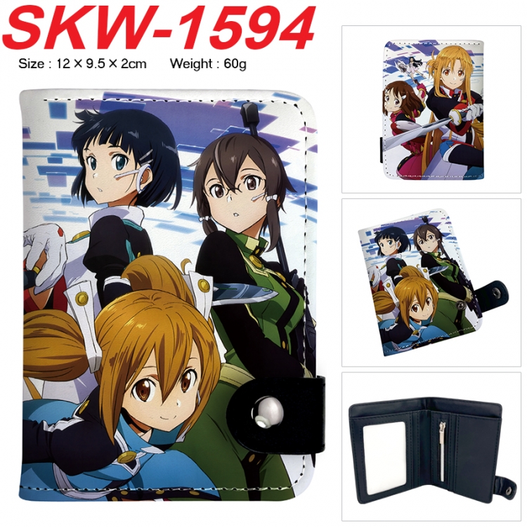 Sword Art Online Anime vertical button folding wallet 12X9.5X2CM 60g SKW-1594