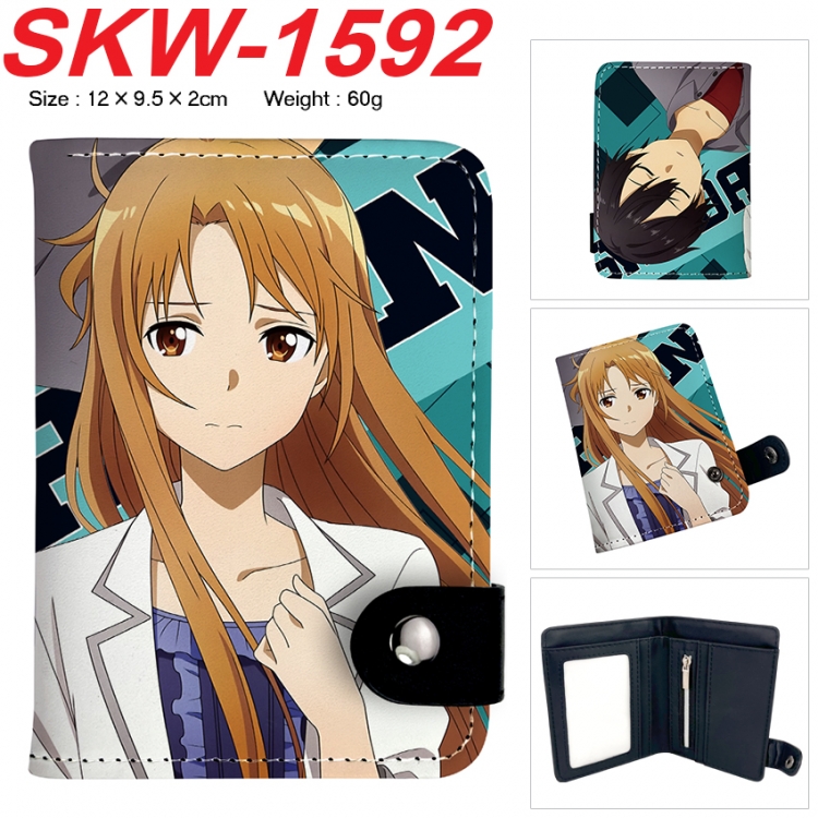 Sword Art Online Anime vertical button folding wallet 12X9.5X2CM 60g SKW-1592