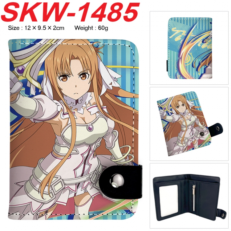 Sword Art Online Anime vertical button folding wallet 12X9.5X2CM 60g  SKW-1485