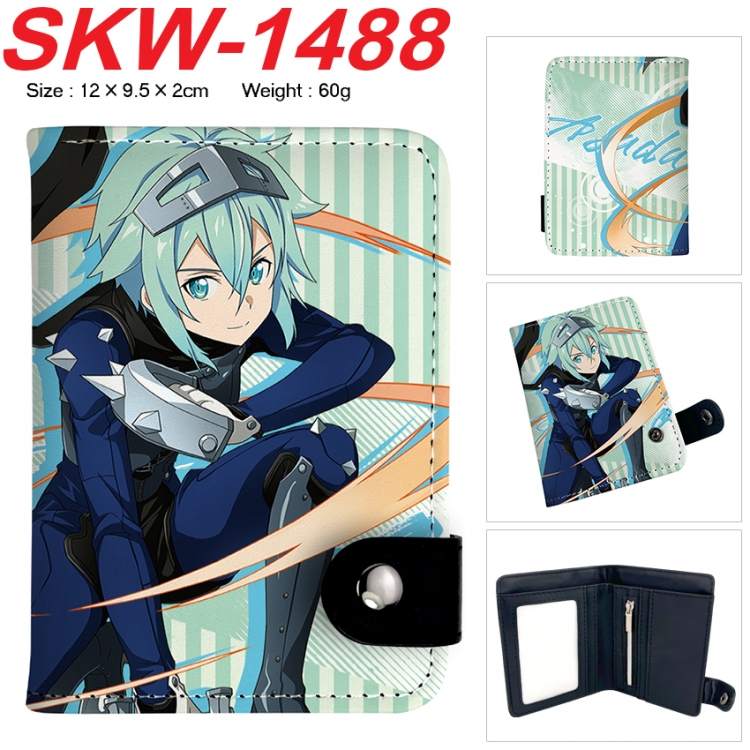 Sword Art Online Anime vertical button folding wallet 12X9.5X2CM 60g SKW-1488