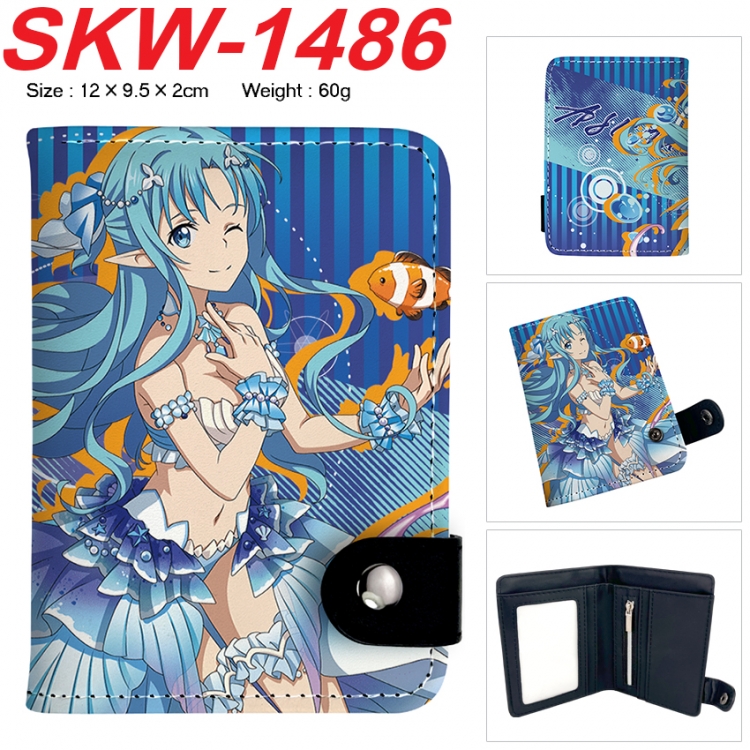 Sword Art Online Anime vertical button folding wallet 12X9.5X2CM 60g SKW-1486