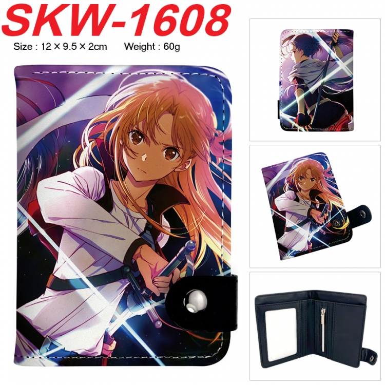 Sword Art Online Anime vertical button folding wallet 12X9.5X2CM 60g SKW-1608