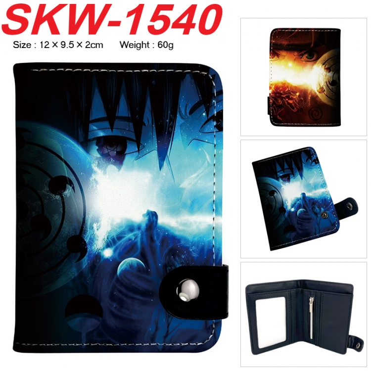 Naruto Anime vertical button folding wallet 12X9.5X2CM 60g SKW-1540