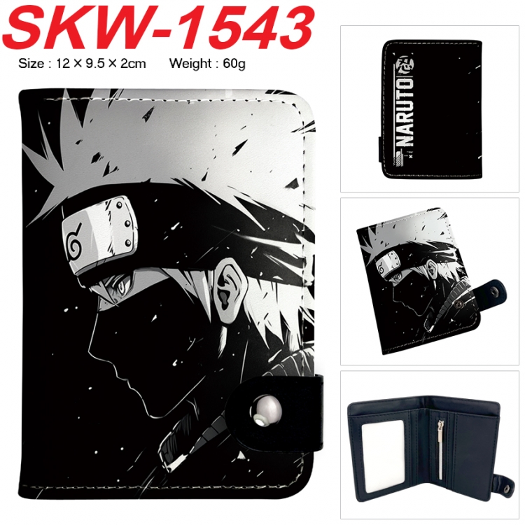 Naruto Anime vertical button folding wallet 12X9.5X2CM 60g SKW-1543