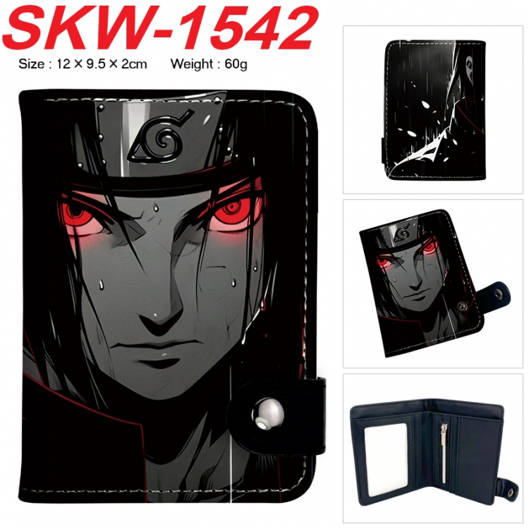 Naruto Anime vertical button folding wallet 12X9.5X2CM 60g SKW-1542