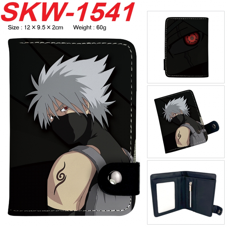 Naruto Anime vertical button folding wallet 12X9.5X2CM 60g SKW-1541