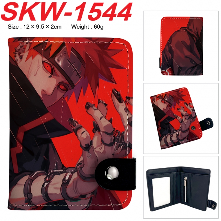 Naruto Anime vertical button folding wallet 12X9.5X2CM 60g SKW-1544