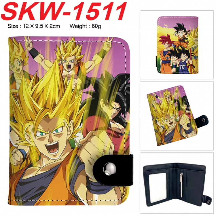 DRAGON BALL Anime vertical button folding wallet 12X9.5X2CM 60g SKW-1511