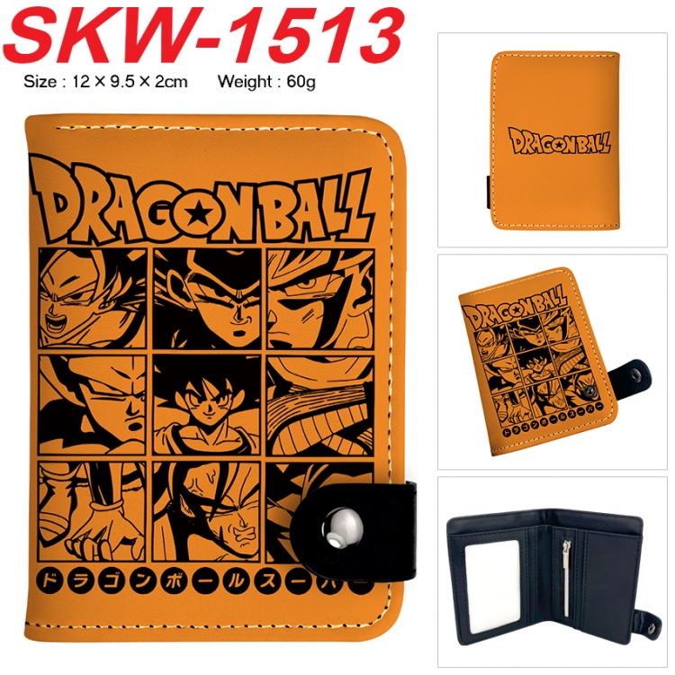 DRAGON BALL Anime vertical button folding wallet 12X9.5X2CM 60g  SKW-1513