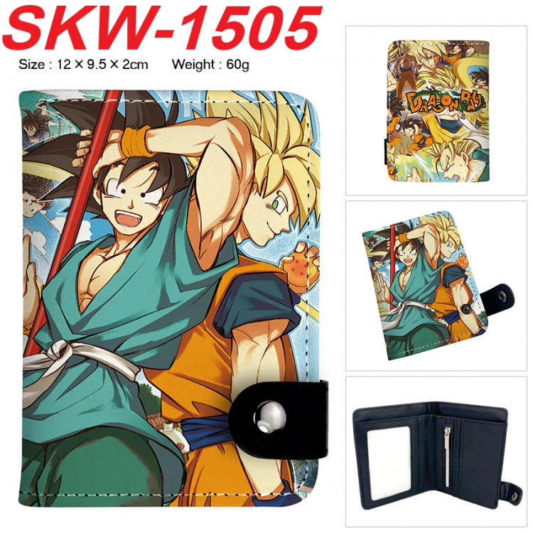 DRAGON BALL Anime vertical button folding wallet 12X9.5X2CM 60g SKW-1505