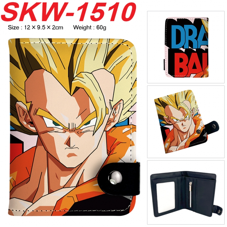 DRAGON BALL Anime vertical button folding wallet 12X9.5X2CM 60g SKW-1510