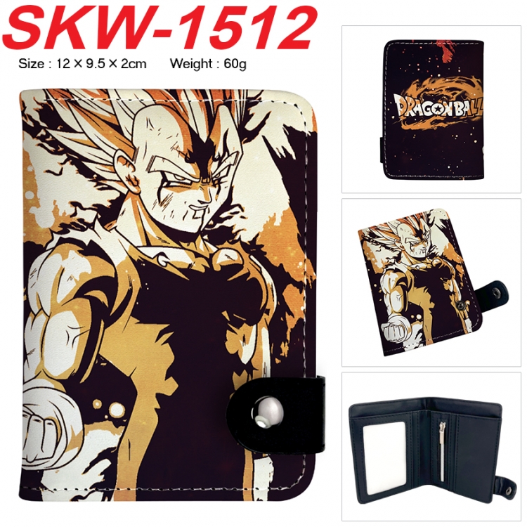 DRAGON BALL Anime vertical button folding wallet 12X9.5X2CM 60g SKW-1512