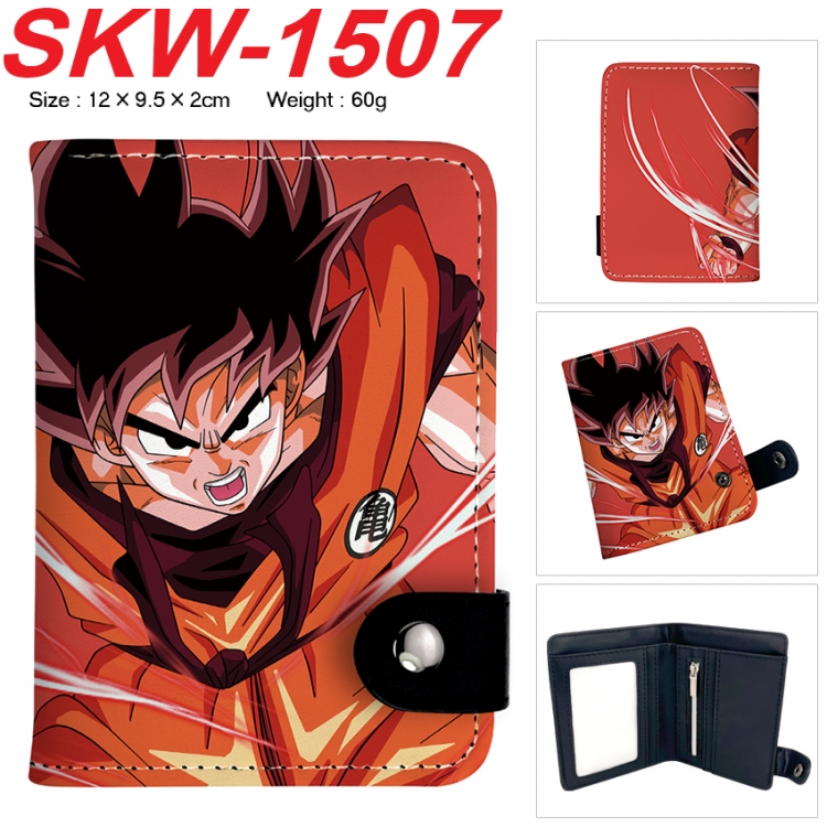 DRAGON BALL Anime vertical button folding wallet 12X9.5X2CM 60g SKW-1507