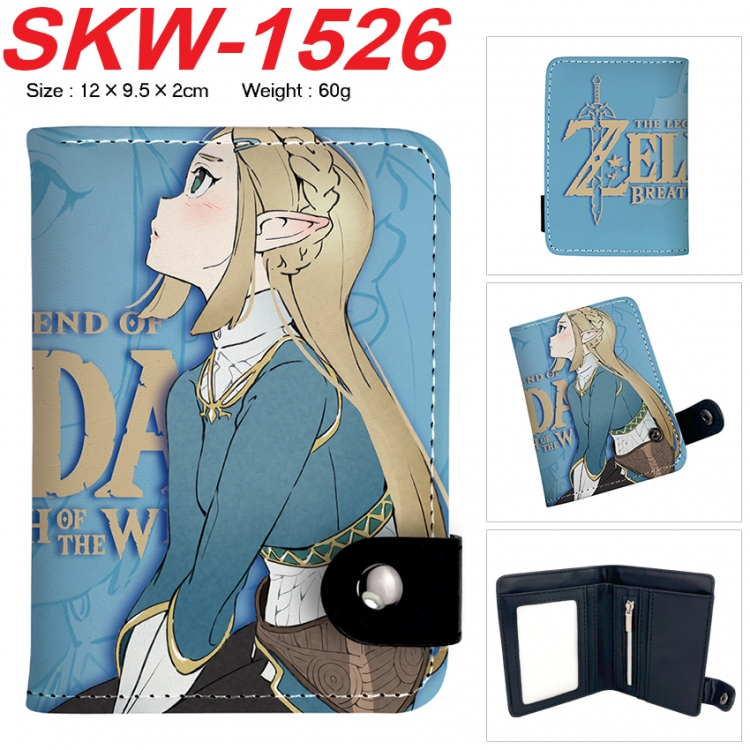 The Legend of Zelda Anime vertical button folding wallet 12X9.5X2CM 60g SKW-1526