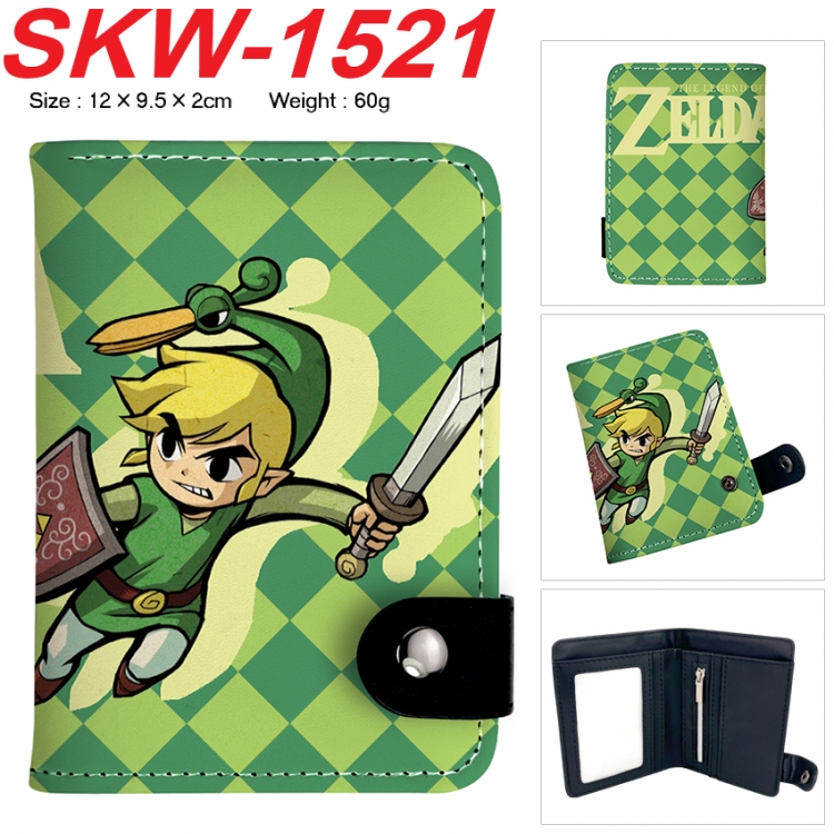 The Legend of Zelda Anime vertical button folding wallet 12X9.5X2CM 60g SKW-1521