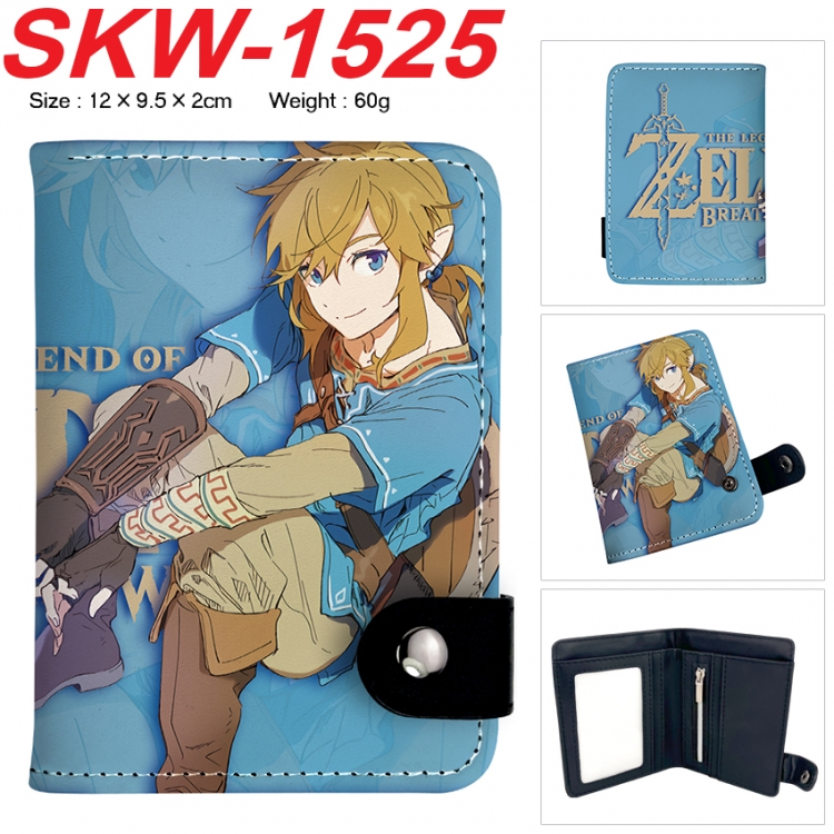 The Legend of Zelda Anime vertical button folding wallet 12X9.5X2CM 60g  SKW-1525