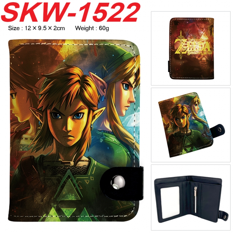 The Legend of Zelda Anime vertical button folding wallet 12X9.5X2CM 60g SKW-1522