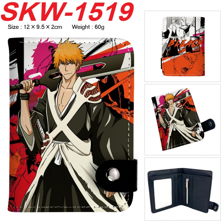 Bleach Anime vertical button folding wallet 12X9.5X2CM 60g SKW-1519