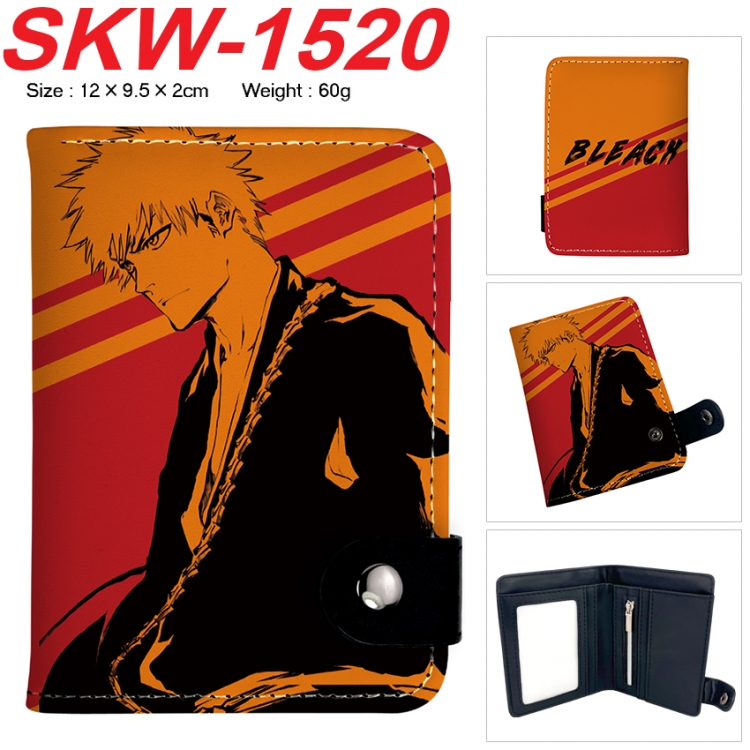 Bleach Anime vertical button folding wallet 12X9.5X2CM 60g  SKW-1520