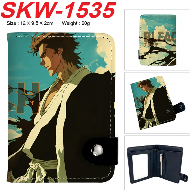 Bleach Anime vertical button folding wallet 12X9.5X2CM 60g SKW-1535