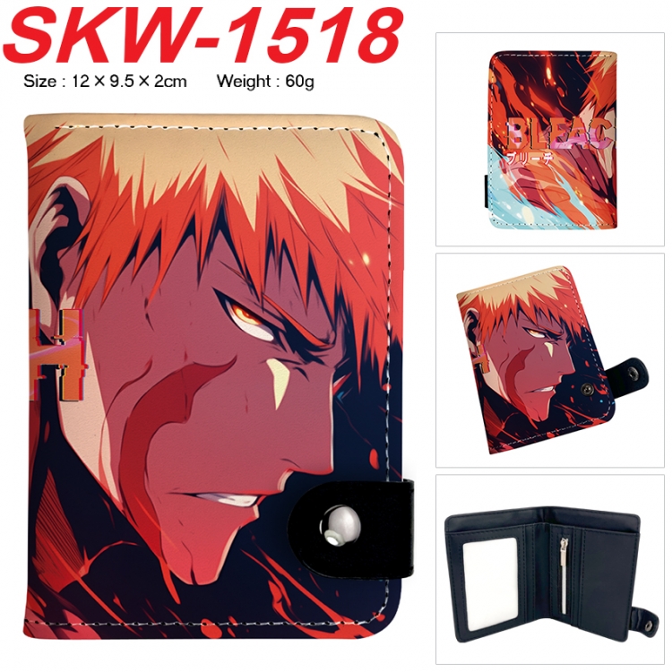 Bleach Anime vertical button folding wallet 12X9.5X2CM 60g SKW-1518