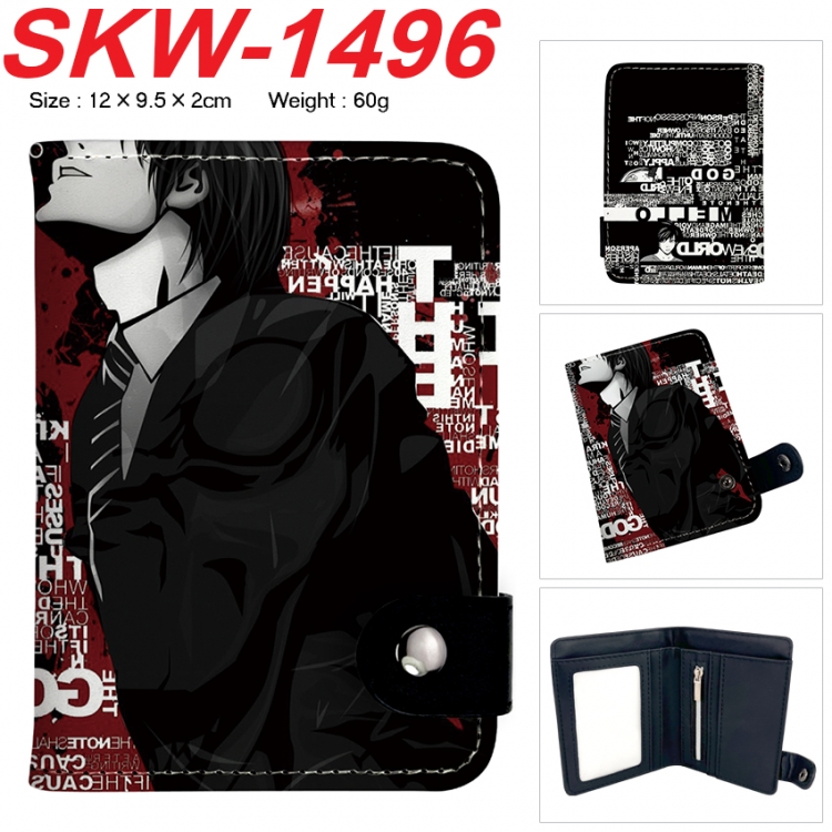 Death note Anime vertical button folding wallet 12X9.5X2CM 60g SKW-1496