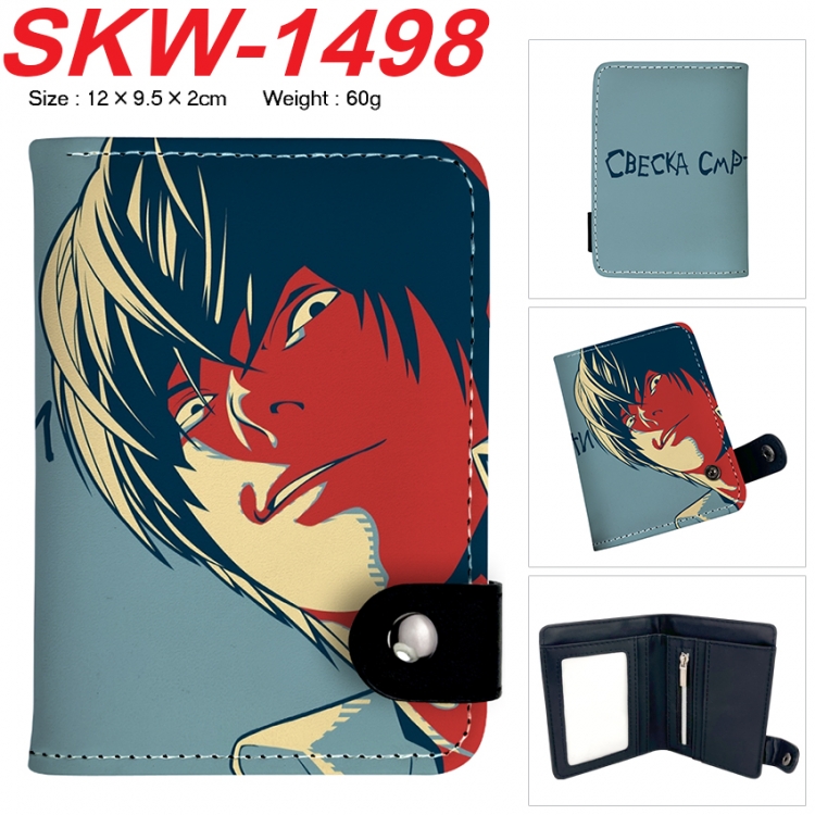 Death note Anime vertical button folding wallet 12X9.5X2CM 60g SKW-1498