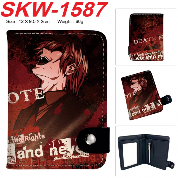 Death note Anime vertical button folding wallet 12X9.5X2CM 60g SKW-1587