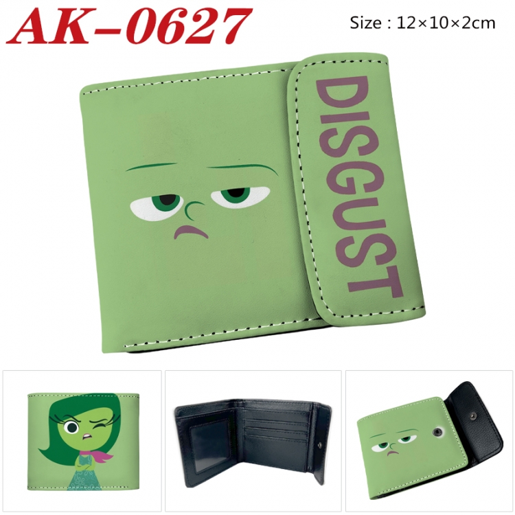 Inside Out  Anime PU leather full color buckle 20% off wallet 12X10X2CM