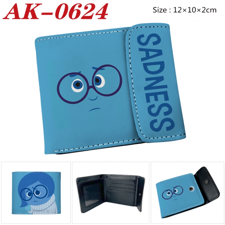 Inside Out  Anime PU leather full color buckle 20% off wallet 12X10X2CM