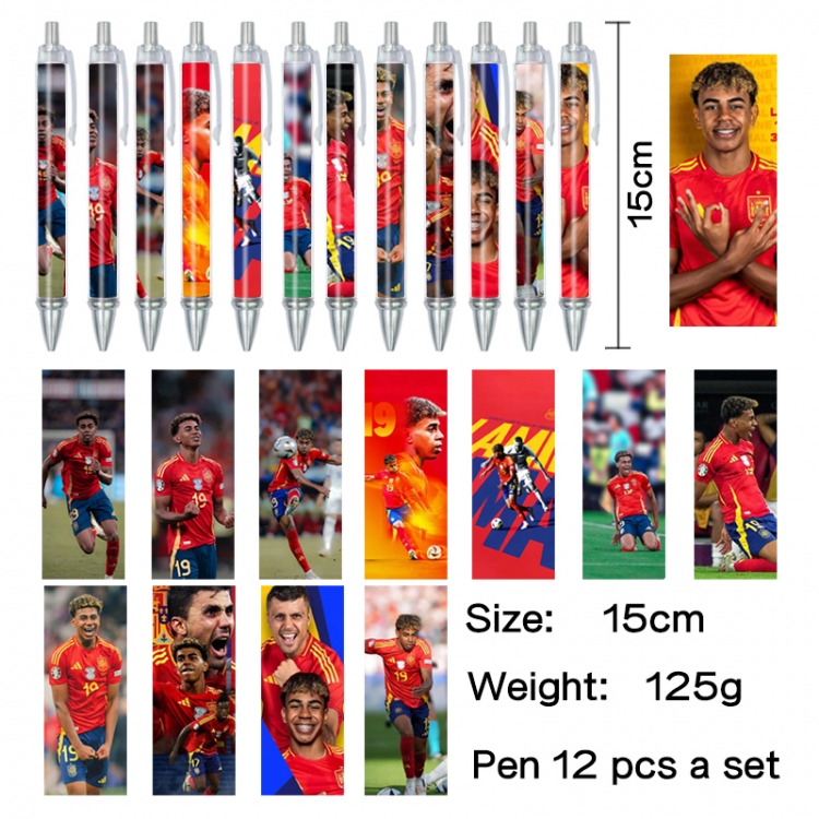 Football Pok é mon Anime peripheral student color picture ballpoint pen neutral pen 15cm a set of 12